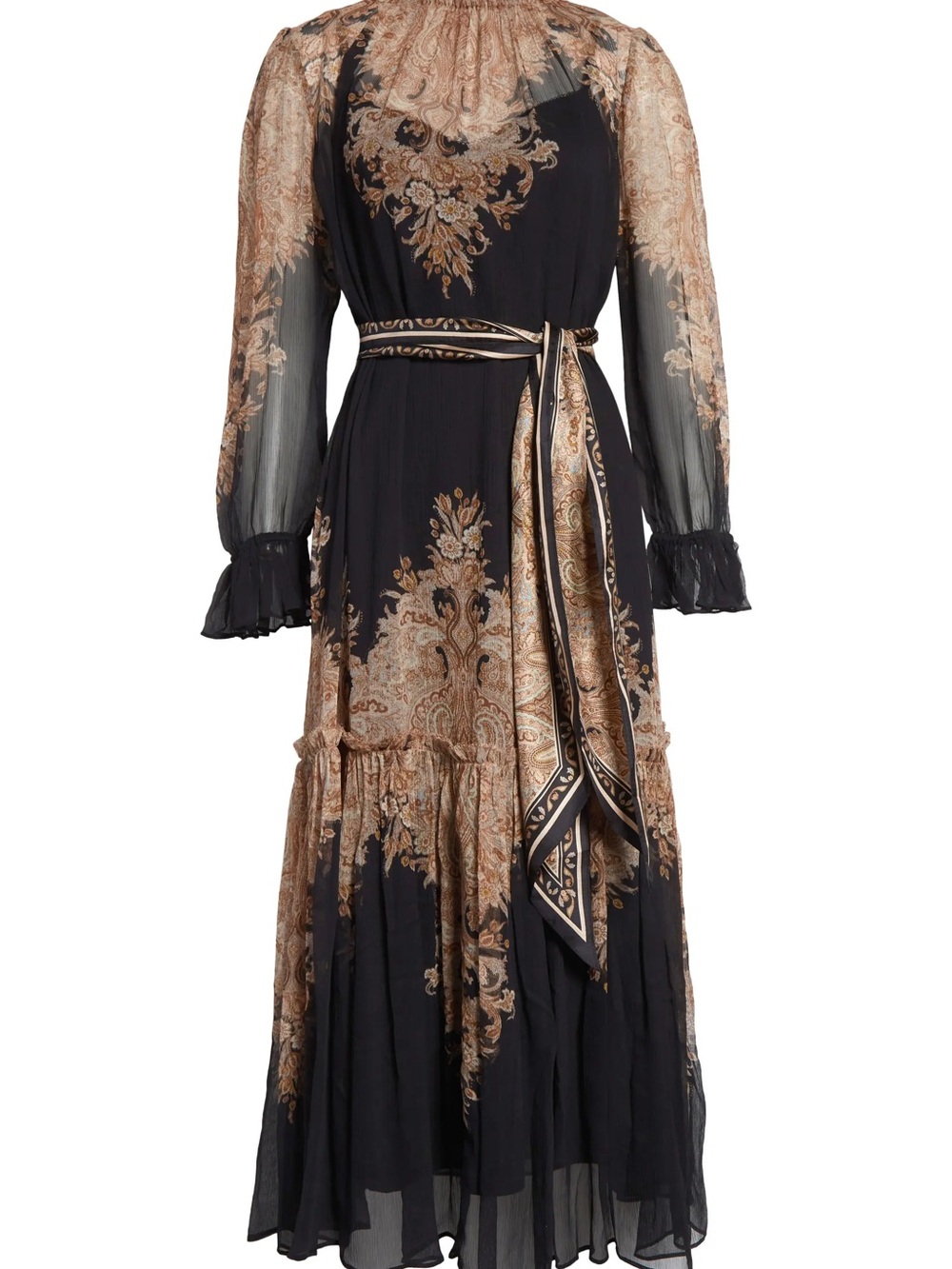 Zimmermann Paisley Long-Sleeve Midi Dress - Picture 5 of 11